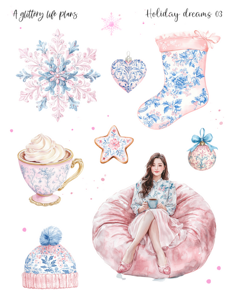 Holiday Dreams Decorative Stickers for Planners and Journals