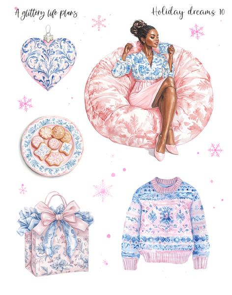 Holiday Dreams Decorative Stickers for Planners and Journals
