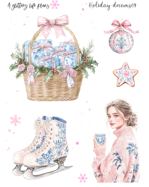 Holiday Dreams Decorative Stickers for Planners and Journals