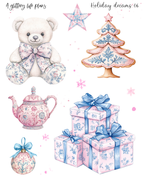 Holiday Dreams Decorative Stickers for Planners and Journals