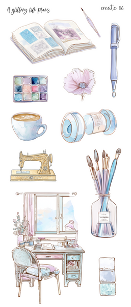 Create deco Sticker Sheets for Planners and Journals