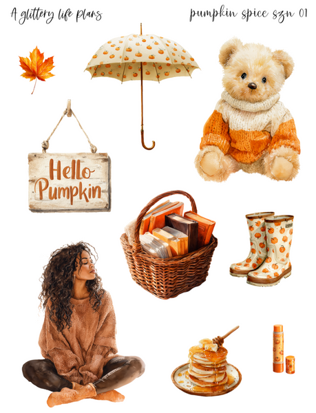Pumpkin Spice Szn Decorative Stickers for Planners and Journals