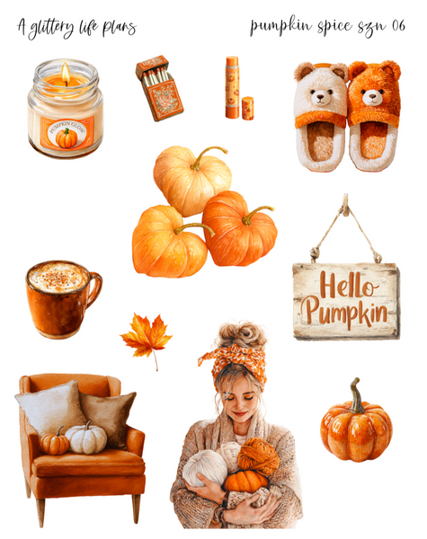 Pumpkin Spice Szn Decorative Stickers for Planners and Journals