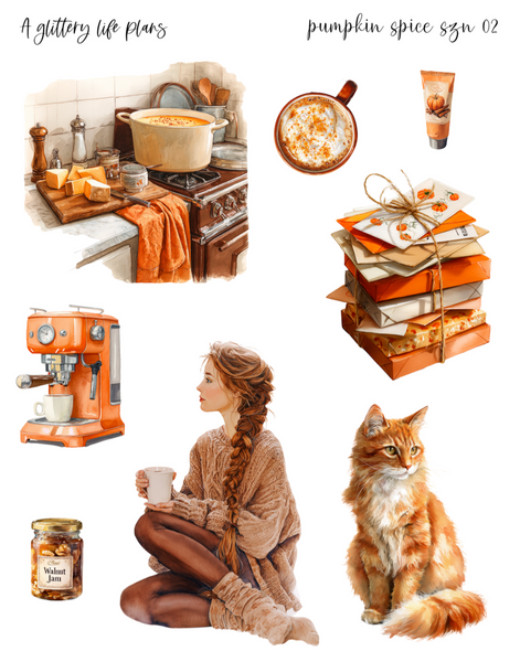 Pumpkin Spice Szn Decorative Stickers for Planners and Journals