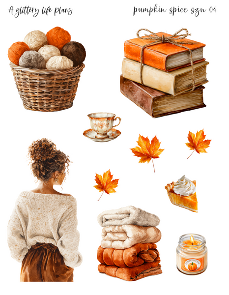 Pumpkin Spice Szn Decorative Stickers for Planners and Journals