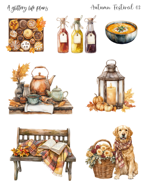 Autumn FestivalDecorative Stickers for Planners and Journals