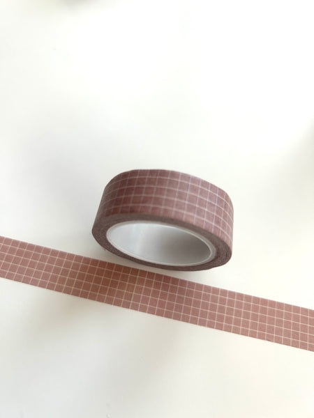 Mauve Grid Washi Tape