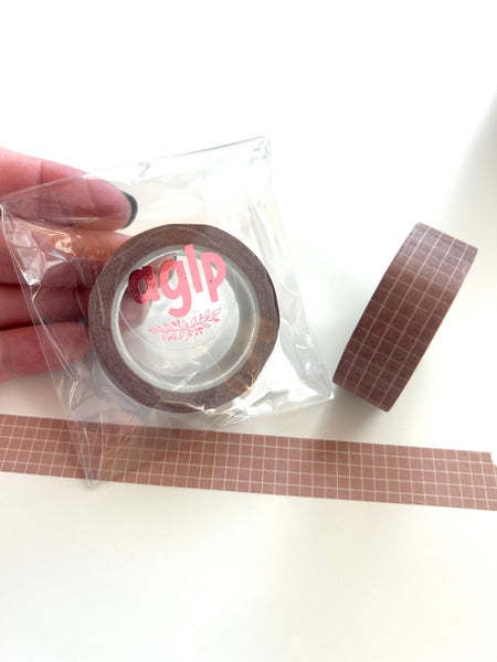 Mauve Grid Washi Tape