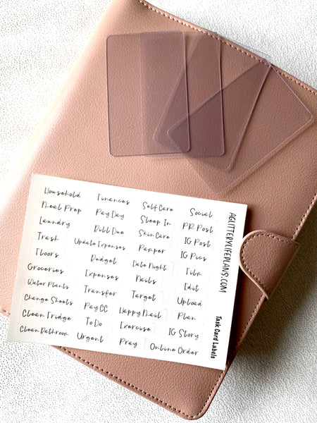Task Cards for Planners and Organizing - DIY task card supplies