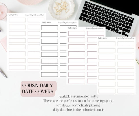 Cousin Daily Date Covers XL Sticker Sheet for Planners and Journals
