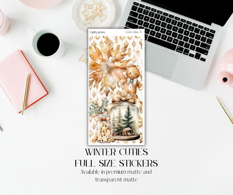 Full Sheet Winter Cuties deco Sticker Sheet for Planners and Journals