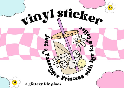 Passenger Princess Vinyl Stickers for Kindles, Planners and Journals
