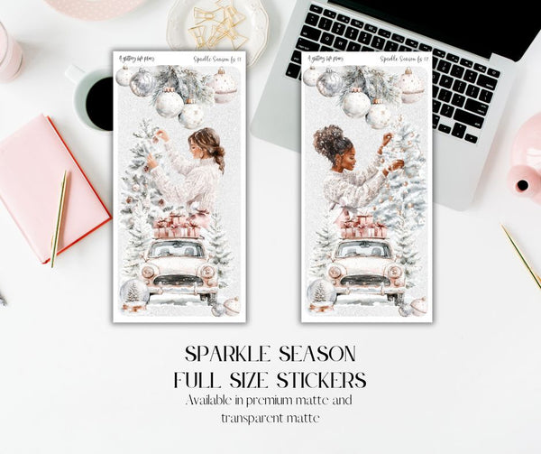 Full Sheet Sparkle Season deco Sticker Sheet for Planners and Journals