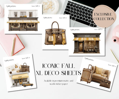 Iconic Fall XL Large Deco Stickers for Planners and Journals