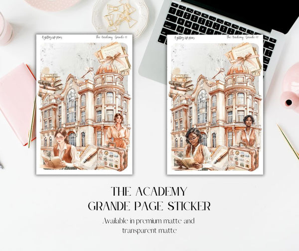 Grande The Academy deco Sticker Sheet for Planners and Journals