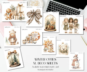 Winter Cuties XL Large Deco Stickers for Planners and Journals