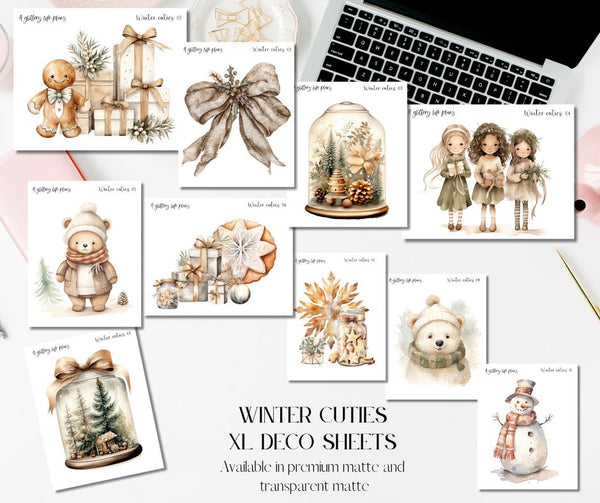 Winter Cuties XL Large Deco Stickers for Planners and Journals