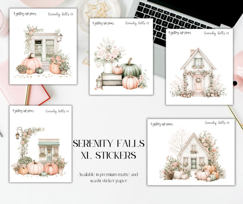 Serenity Falls XL Large Deco Stickers for Planners and Journals