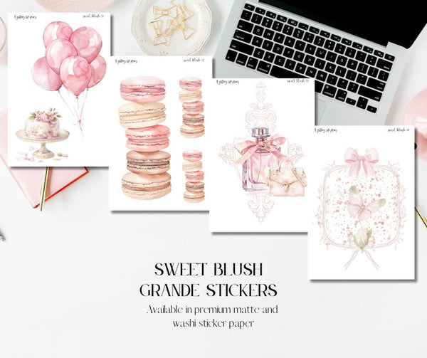 Sweet Blush XL Sticker Sheet for Planners and Journals