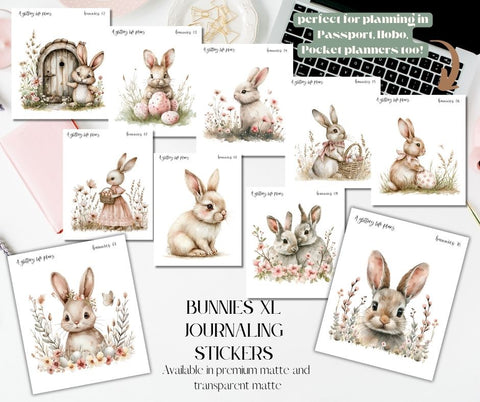Bunnies XL Large Deco Stickers for Planners and Journals