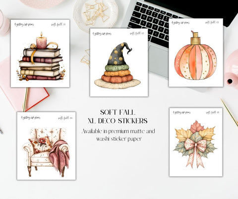 Soft Fall XL Large Deco Stickers for Planners and Journals