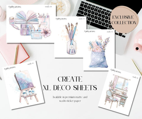 Create XL Large Deco Stickers for Planners and Journals