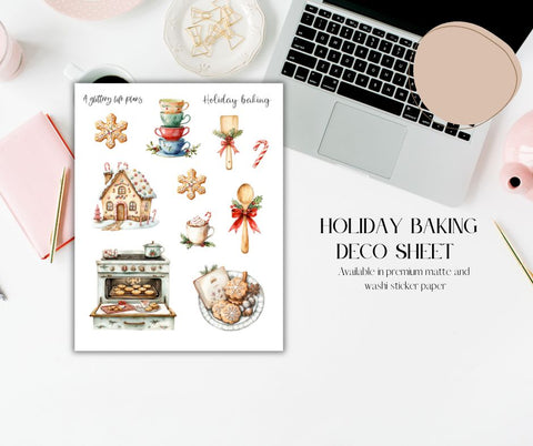 Holiday Baking deco sticker sheet