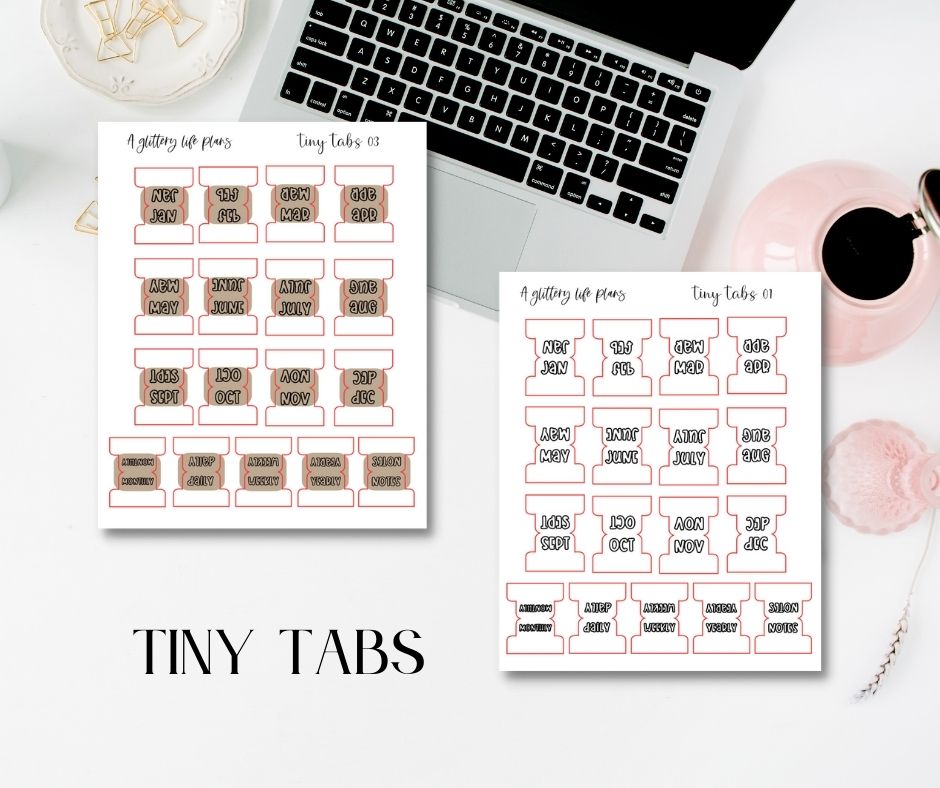 Tiny Tabs Planner and Journal Sticker Sheets