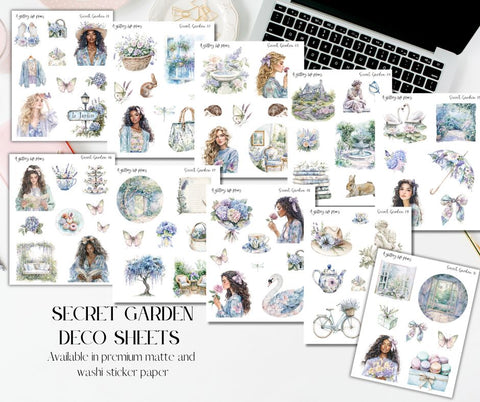 Secret Garden Decorative Stickers for Planners and Journals