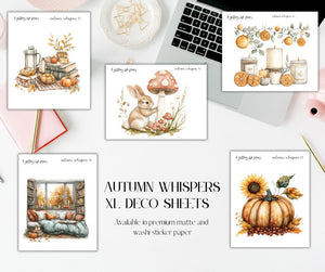 Autumn Whispers XL Large Deco Stickers for Planners and Journals