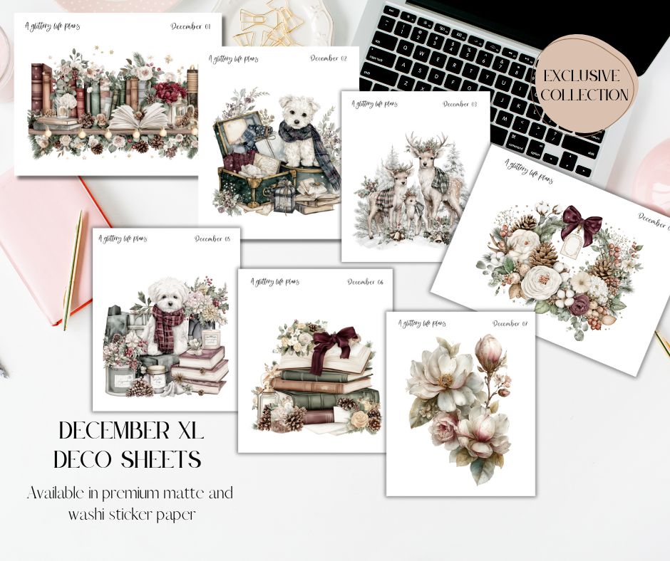 December XL Decorative Stickers for Planners and Journals