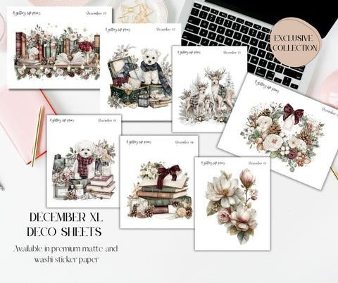December XL Decorative Stickers for Planners and Journals