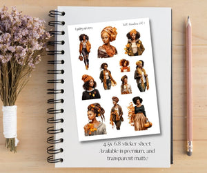 Fall Beauties Vol 1 XL Sticker Sheet for Planners and Journals