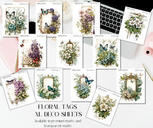 Floral Frames XL Large Deco Stickers for Planners and Journals