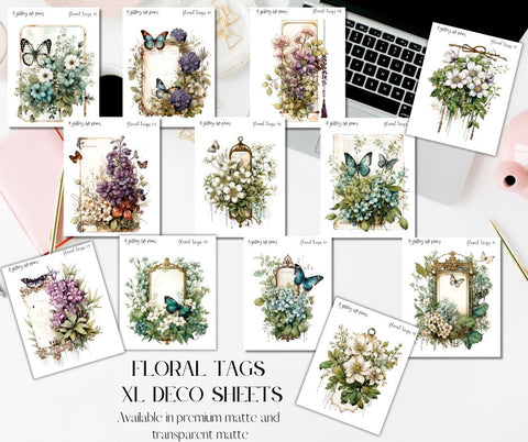 Floral Frames XL Large Deco Stickers for Planners and Journals