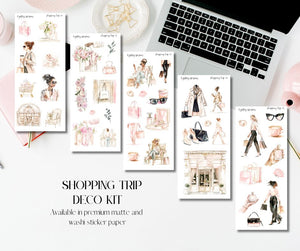 Shopping Trip deco Sticker Sheets for Planners and Journals