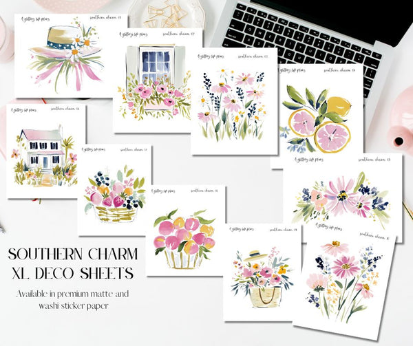 Southern Charm XL Decorative Stickers for Planners and Journals