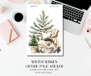 Grande Winter Wishes deco Sticker Sheet for Planners and Journals