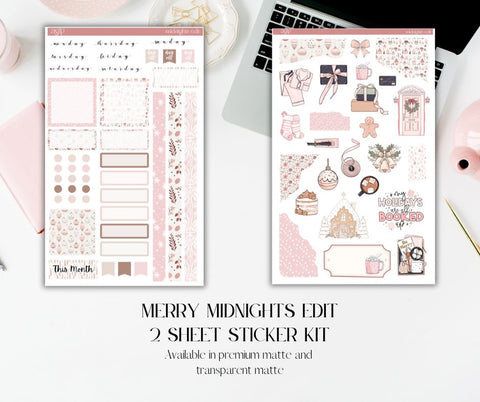 Merry Midnights Edit 2 sheet Sticker kit for Planners and Journals