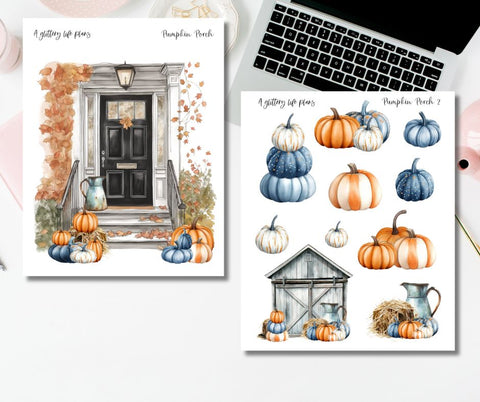 Pumpkin Porch Deco Stickers