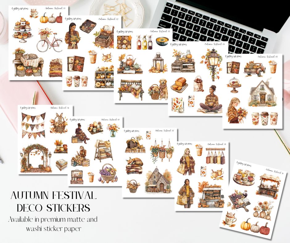 Autumn FestivalDecorative Stickers for Planners and Journals