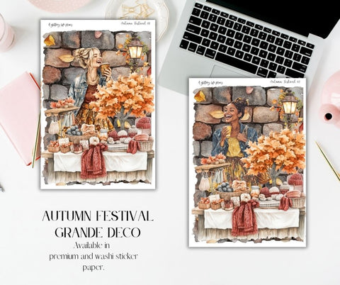 Grande Autumn Festival deco Sticker Sheet for Planners and Journals