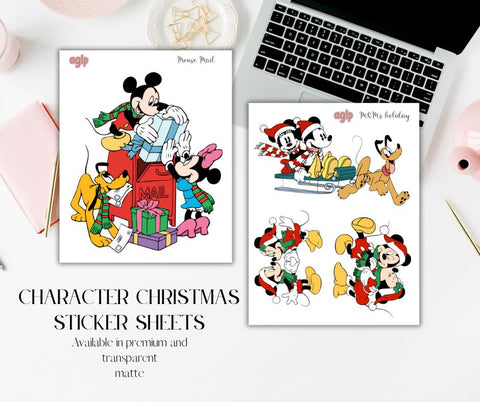 Character Christmas Deco Stickers for Planners and Journals
