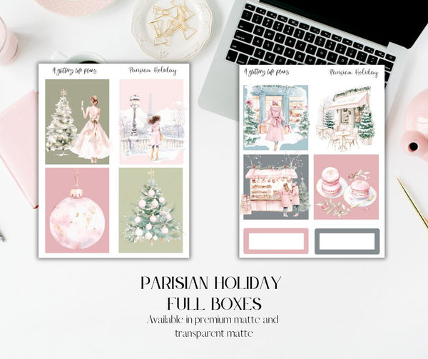 Parisian Holiday 7 page Mini Kit - Planner and Journaling Stickers