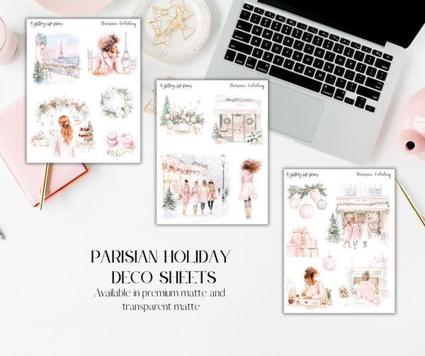 Parisian Holiday 7 page Mini Kit - Planner and Journaling Stickers