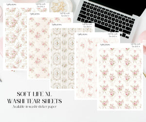 Soft Life Washi Tear Sticker Sheet for Planners and Journals