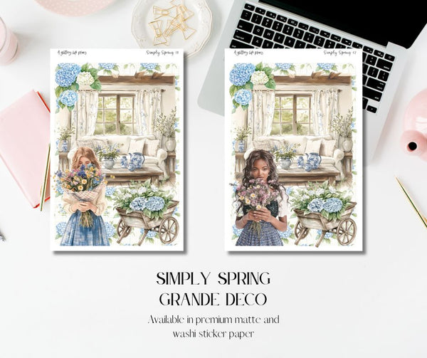 Simply Spring Grande deco Sticker Sheet for Planners and Journals
