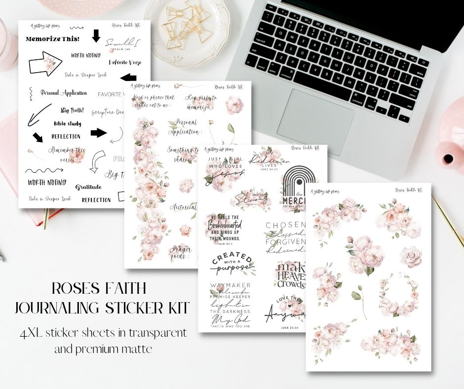 Roses September Faith Journaling Kit for Bible Journaling