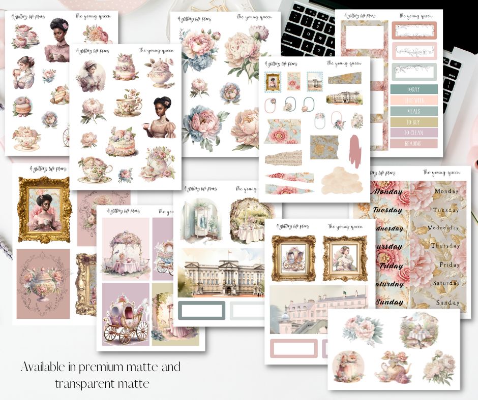 The Young Queen; a Bridgerton Commemorative Collection   - Planner Stickers and Decorations