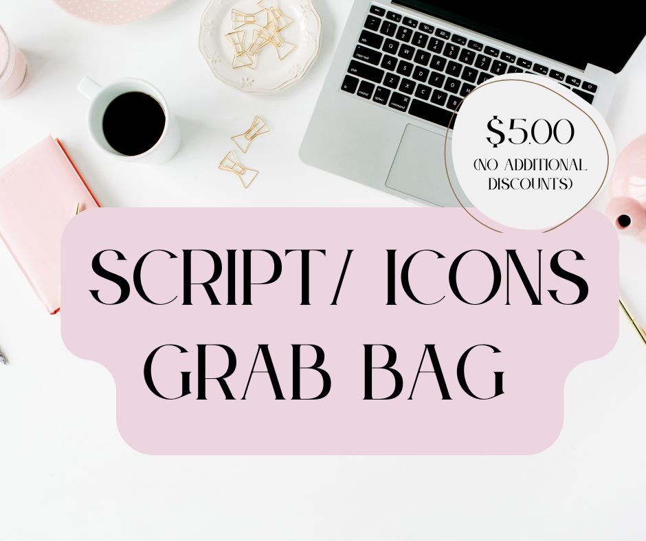 Script/ Icons sticker Grab Bags